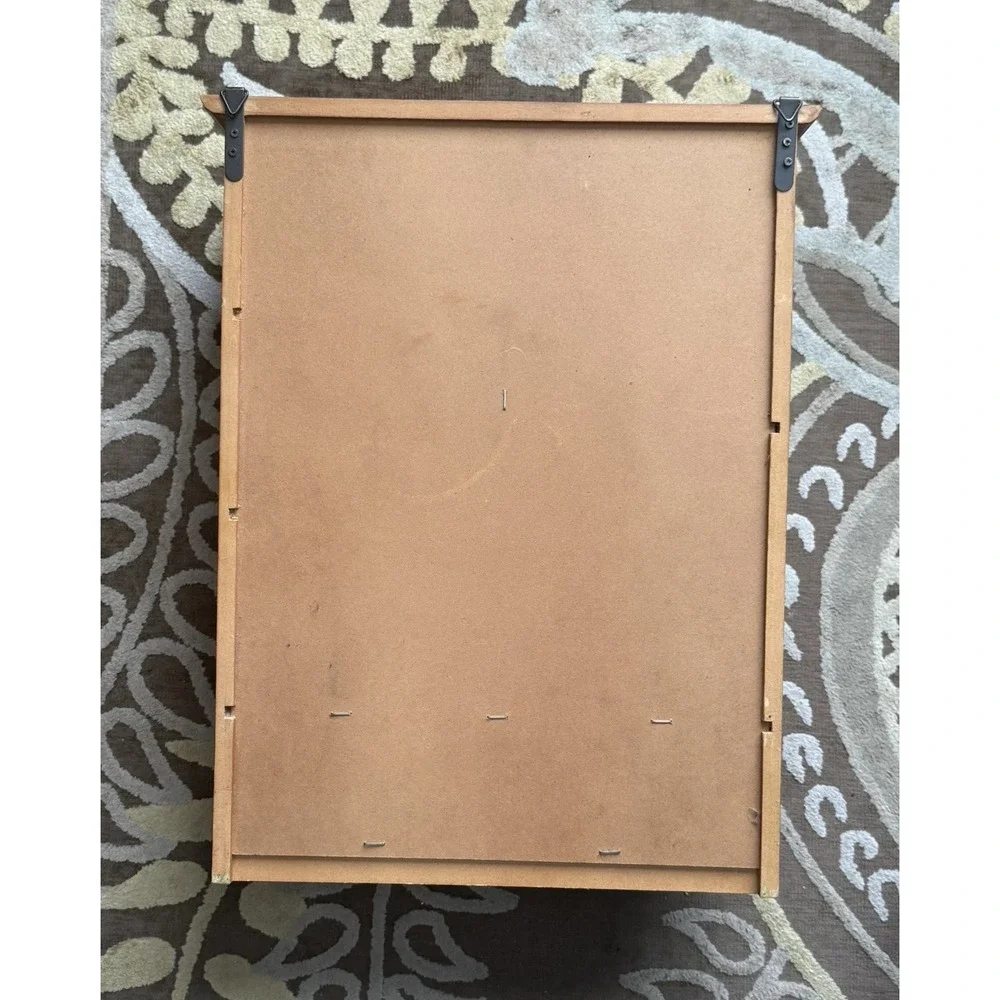 Vintage Wooden Wall Curio Cabinet Glass Door Display Shelf Spice Cabinet 17x12